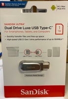 100% Original SanDisk Ultra Dual Luxe USB tipo-C/ USB 3,1 OTG SDDDC4 1TB