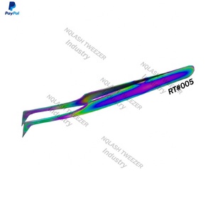 Prix de gros Arc-en-Ciel Couleur Extension De Cils Pince À Épiler/Parfait Multicolore Pince À Cils NQLASH - Product Image 5