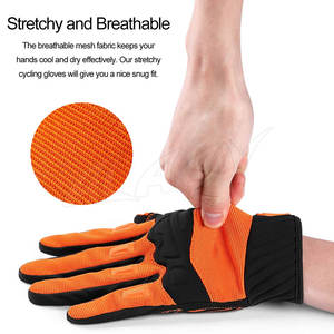Gants de gymnastique à doigts entiers respirants OEM avec coussinet en gel pour écran tactile pour le cyclisme de course - Product Image 5