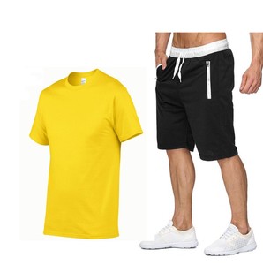 Mens Solid Grey T-Shirt <b>Shorts</b> Set Casual Sportswear Eco-Friendly Breathable Quick Dry Workout Gym Outfit Elastic Waist <b>Zipper</b> - Product Image 4