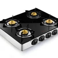 Stainless Steel Gas Stove with Tampered Glass on Top, King