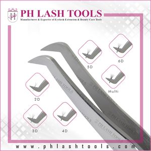 Pince À Épiler à Pointe Large pour Extension De Cils en Couleur De Tache 75 Degrés, Poli Miroir Haute Volume Cils Pince À Épiler - Product Image 2