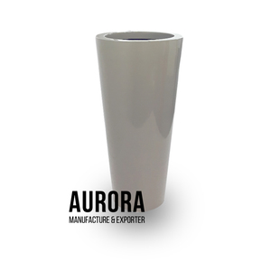 Macetero de pintura lacada de fibra de vidrio brillante vietnamita, macetero de piedra polimérica para decoración del hogar y jardín con buen precio, venta al por mayor - Product Image 3