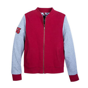 Varsity Bomber Jacket pour femmes Fabricants de doublure en laine de haute qualité Vente en gros directe-Vestes universitaires de vol d'hiver à boutons solides - Product Image 4