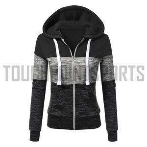 Sudadera con capucha y cremallera para mujer, ropa deportiva informal, transpirable, a prueba de viento, de manga larga - Product Image 1