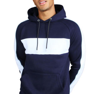 Men's Casual Raglan Hoodie Long Sleeve 50% Cotton/50% Polyester Anti-Shrink <b>Puff</b> Techniques Winter Sizes XS to 6XL Solid Pattern - Product Image 4