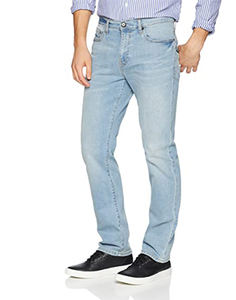 กางเกงยีนส์2024อินเทรนด์สีน้ำเงินวินเทจสตรีทแวร์กางเกงสกินนี่ขาดแบบซ้อนกางเกงยีนส์เข้ารูปสีฟ้าของผู้ชาย - Product Image 4