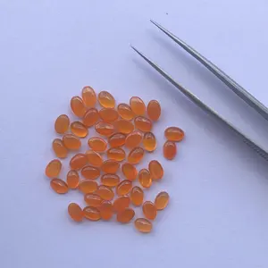 3mm 4mm 5mm piedra cornalina Natural liso ovalado calibrado cabujón suelto mayorista a precio de fábrica fabricante proveedores DIY - Product Image 1