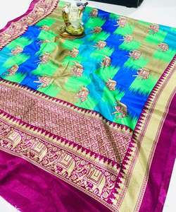 Nouveau indien femmes portent Banarasi coton soie Dupatta vêtements pour dames filles haut foulards fantaisie dernier Design à la mode nouveau Look Alphanumero - Product Image 6