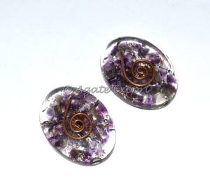 Guérison Amour Style Sculpté AGATE Gemme Ovale Feng Shui Style Orgone Énergie Améthyste pour la Maison Pierre Semi-Précieuse Artisanat - Product Image 1