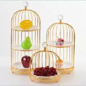 Vàng Bán Buôn Bánh Chủ Ưa Thích Mạ Kẽm CUPCAKE CAGE Chủ Đám Cưới Trang Trí Bánh Đứng Chi Phí Hiệu Quả Bánh CAGE Chủ