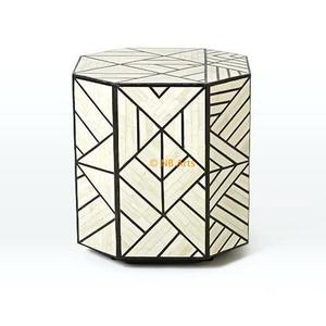 Mobilier de salon table d'appoint incrustée d'os - Product Image 3