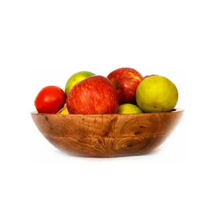 Runde handgemachte Holz schale Obst Servier schale Großhandel Hochwertige Holz Food Bowl Geschirr Küchen geschirr von Axiom Home Accents