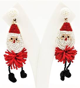 Femmes Style bohème fait à la main coton macramé boucles d'oreilles créoles style ethnique bois gland bijoux de mariage à la mode en gros - Product Image 1