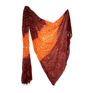 Dupatta de Algodón con Bordado de Espejo Rajasthani, Chal, Venta al por Mayor - Product Image 2