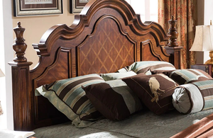 Muebles de dormitorio de estilo americano, cama de madera sólida, Color blanco fuerte, 1,8 m x 2m - Product Image 3