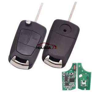 Para opel astra h 2 botão flip remoto chave com 434mhz com chip pcf7941