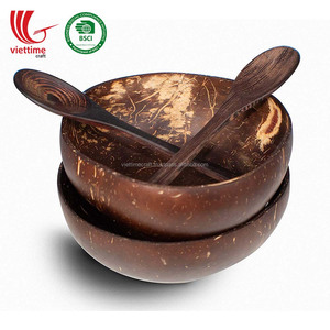 Cuenco de cáscara de coco ecológico hecho a mano para alimentos frescos hecho en Vietnam-cartón de embalaje al por mayor - Product Image 3