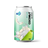 Muestra Gratuita del Fabricante: Agua de Coco Natural Saborizada en Lata de 330 ml de Vietnam, de una Empresa de Bebidas Vietnamita