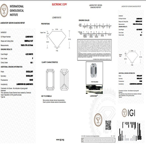 F Color VS1, taille de la clarté 4.22Ct, diamant poli en forme d'émeraude HPHT-CVD, bijoux en diamant en vrac - Product Image 5