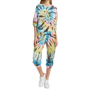 ¡Los pantalones de Jogger más vendidos del fabricante OEM con estampado de tinte anudado para mujer, talla XL, encaje elástico, entrenamientos de invierno para correr, precio barato! - Product Image 2