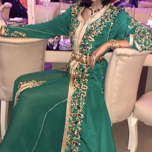 --TRENDY--NEW--CAFTAN--Dress with BEAUTIFUL--ZARI--Embellished work ON SATIN--FOR-- PARTY-WEAR & Wedding--2021-- - Product Image 1