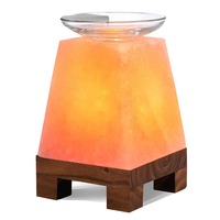 Lampe en sel rose de l'Himalaya sculptée à la main, 100% naturelle, de qualité supérieure, avec base en bois, Feng Shui, taille personnalisée, décoration d'intérieur, cadeau