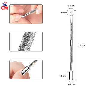 Pousse-cuticules professionnel en acier inoxydable double extrémité, outil de manucure et pédicure, instrument de soin des ongles réutilisable - Product Image 3