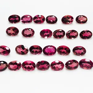 Rubylite Oval Cut Gemstone Ruby Healing Gemstone High Quality Ruby Faceted Calibrated Natural Loose Gemstone at Bulk Supply