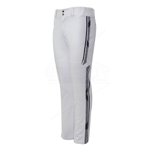 2024 équipe professionnelle OEM pantalon de Baseball avec bande latérale pas cher blanc mode en gros Baseball & Softball porter - Product Image 3