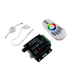 Pengontrol Musik <span class=keywords><strong>2</strong></span> Dc 12V 24V 18A 6x3A <span class=keywords><strong>LED</strong></span> <span class=keywords><strong>RGB</strong></span> Sensitivitas Suara Musik dengan Remote Nirkabel RF untuk Strip <span class=keywords><strong>LED</strong></span> <span class=keywords><strong>RGB</strong></span> - Product Image 1