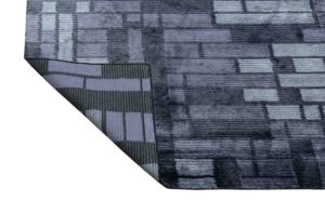 Handmade Màu Xanh Hình Chữ Nhật Gân Len Lụa Tây Tạng Thảm Cắt Đống Sọc Mô Hình Sinh Thái Thân Thiện Với Môi Phòng Khách Trang Trí Nội Thất Sàn Bao gồm - Product Image 4