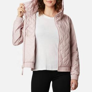 New Custom <b>Pink</b> Nylon Polyester Women's Winter Bomber Coat Thick Bubble Puffer Crop Down <b>Jacket</b> for Hiking <b>Ladies</b> Crop <b>Jacket</b> - Product Image 5