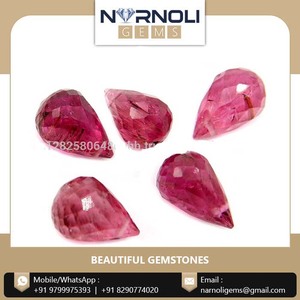Giọt Nước Mắt Nhiều Mặt Bằng Đá <span class=keywords><strong>Tourmaline</strong></span> Màu Hồng Chất Lượng Cao Với Giá Thấp - Product Image 4