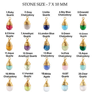 Connecteur de pierres précieuses en quartz émeraude plaqué or pour bricolage connecteur à boucle unique connecteur de composants coupés pour briolette crayon - Product Image 2