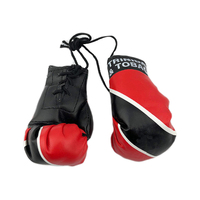 Mini gants de boxe en PU promotion, 1 paire, pour voiture, porte-clés suspendu au miroir