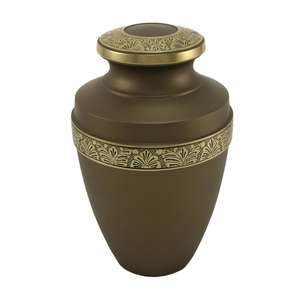 Grecian Rustic Bronze Brass Cremation <b>Urn</b> Funeral <b>Urn</b> <b>Ashes</b> <b>Urns</b> - Product Image 1