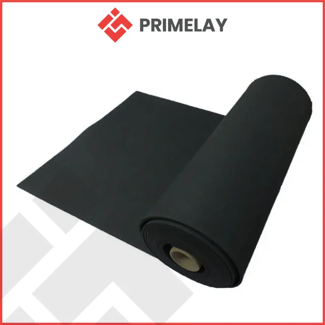 Primefit Rubber Gym Rolls in Black Color | 4mm Thickness