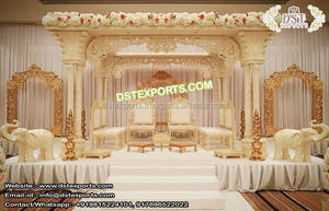 Boda india tradicional Devdas Mandap Set Último diseñador Dev Pillars Mandap EE. UU. Elegante boda Tendencia Devdas Mandap Set - Product Image 5