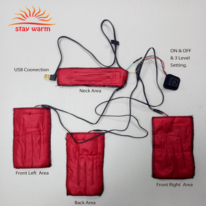 Éléments chauffants flexibles à batterie électrique, coussinets chauffants à batterie pour vêtements, veste, gilet, sweat à capuche, chemise - Product Image 3
