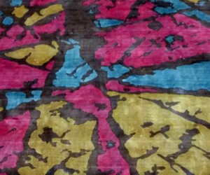 Good Quality 100% Viscose <b>Printed</b> Embroidered Handloom Carpets Rugs for Export Area Rugs for Living Room Black Carpet - Product Image 3