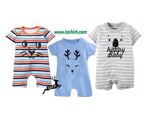 Fournisseur indien de combinaisons pour bébés en coton, impression personnalisée, OEM, vêtements pour nourrissons doux, export en gros, Tirupur, Inde - Product Image 1