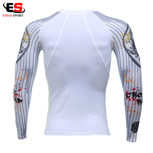 Tops de entrenamiento de LICRA a la moda para hombre, ropa de fitness OEM de manga larga con logotipo personalizado para adultos - Product Image 5