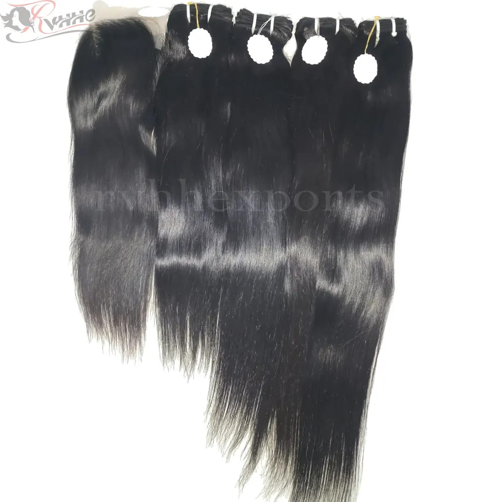 Indian Straight Human Hair Weave Bundles Natural Black Fast Shipping Virgin Hair Vendors