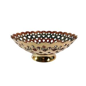 Décoration de table à manger pour la cuisine à domicile Panier à fruits de finition plaqué or Panier à fruits pour la table Support de stockage de légumes - Product Image 1