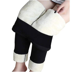 Pantalones de lana hechos para mujer, ropa informal con cierre - Product Image 4