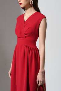 Vestido de lujo para mujer, de buena calidad, largo, manga corta - Product Image 5