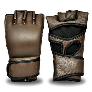 ถุงมือ MMA หนังสีทองแบบครึ่งนิ้ว,ทำจากวัสดุคุณภาพดีที่สุดสำหรับการแข่งขันแบบมืออาชีพราคาขายส่ง - Product Image 4