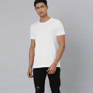 T-shirt personnalisé pour homme en coton jersey, style uni, coupe classique, décontracté, streetwear, haut tendance - Product Image 4