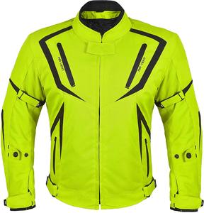 Veste longue de moto pour hommes, Textile imperméable, blanc/gris, blindé - Product Image 4